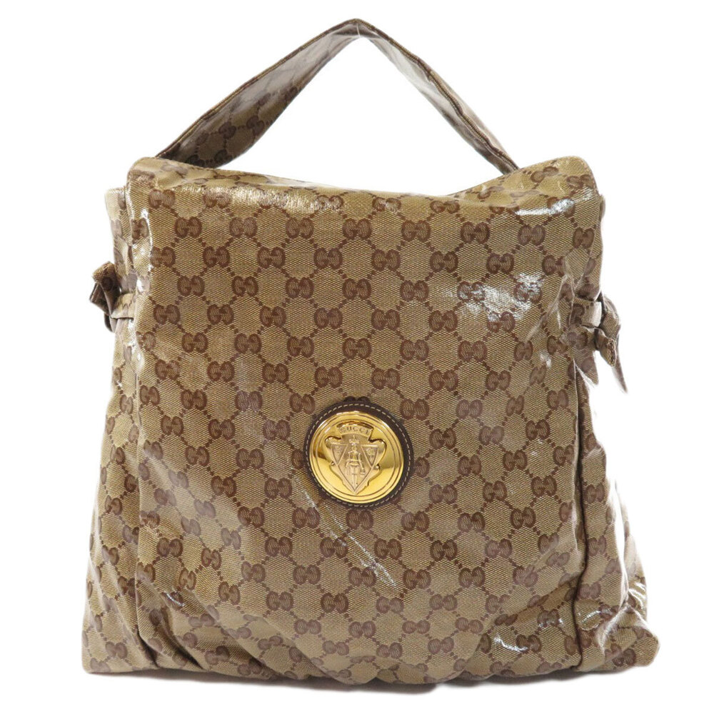 Gucci Bag Brown Shoulder GG Tote Beige Crystal - Picture 11 of 11